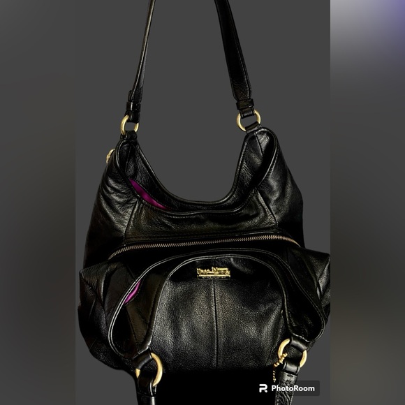 Coach Leather Madison Bag She’s a Black Beauty EUC Fuchsia interior EUC - Picture 13 of 13
